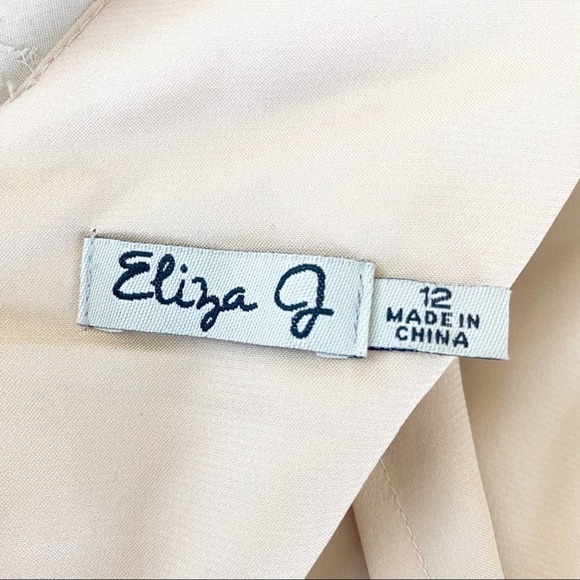 Eliza J Gold Sequin Metallic Long Sleeve Cocktail Dress - Picture 12 of 13